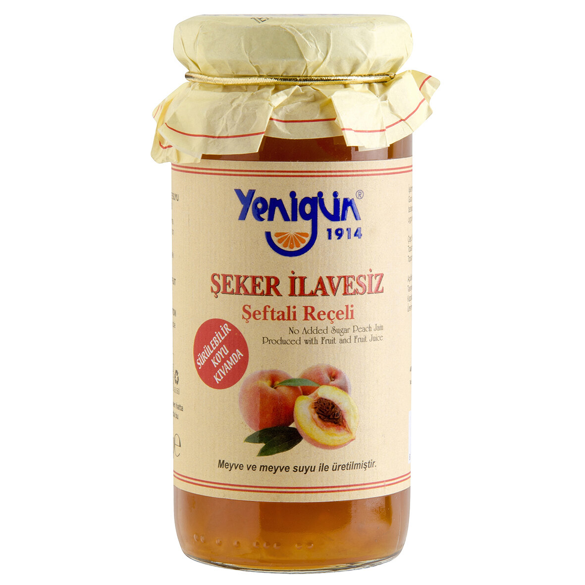 Yenigün Şeker İlavesiz Şeftali Reçeli 290 G