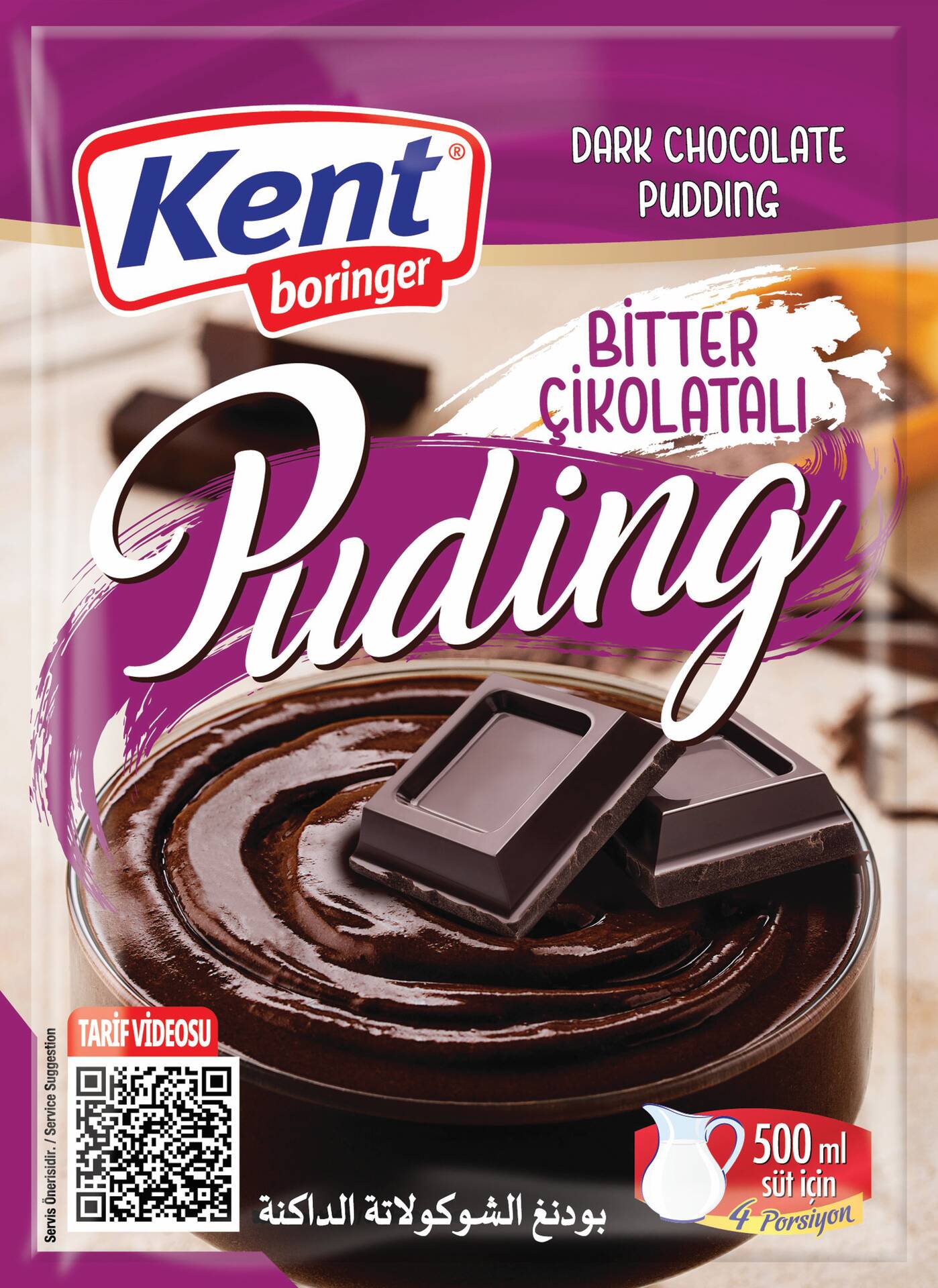Kent Borınger Bitter Çikolatalı Puding 100 G