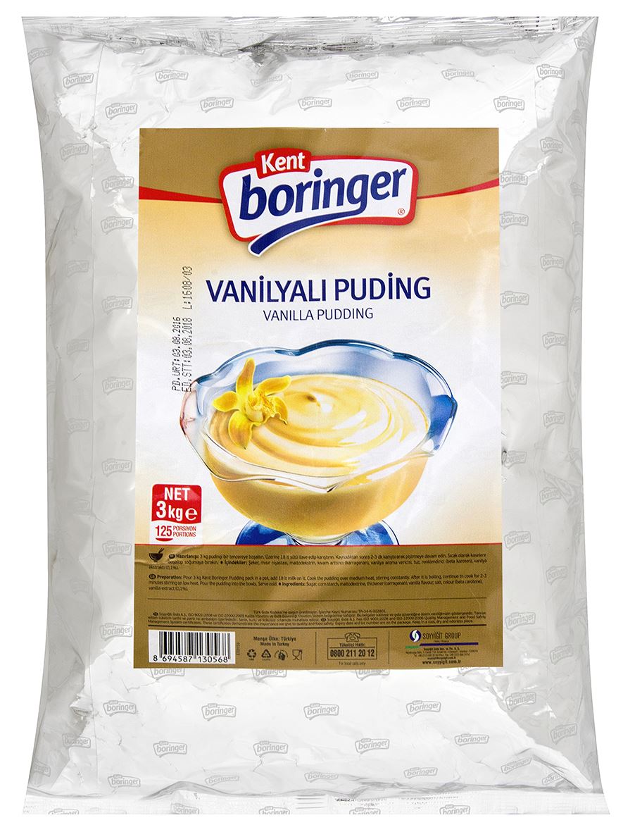 Kent Borınger Pudıng Vanılyalı 3 Kg