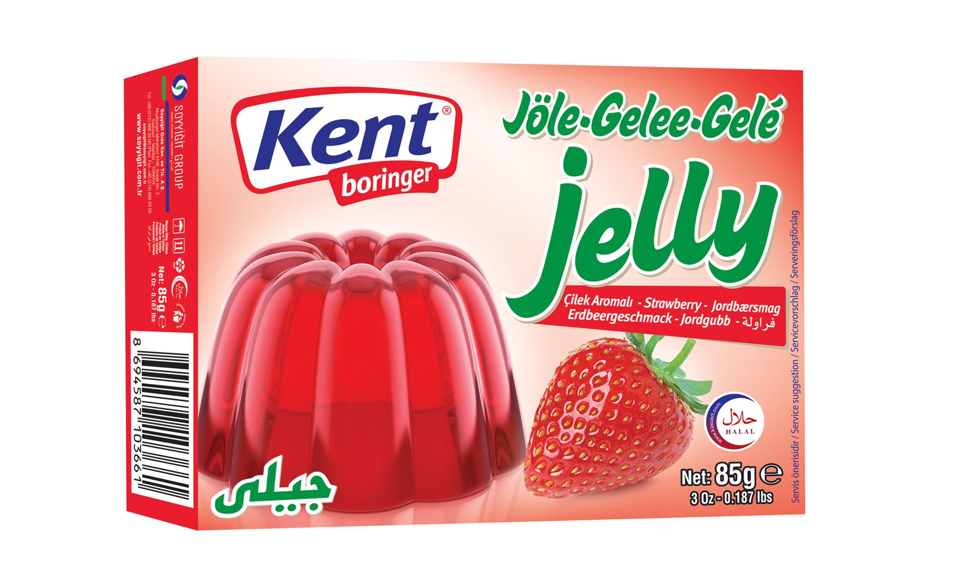 Kent Borınger Jöle Çilek 85 G