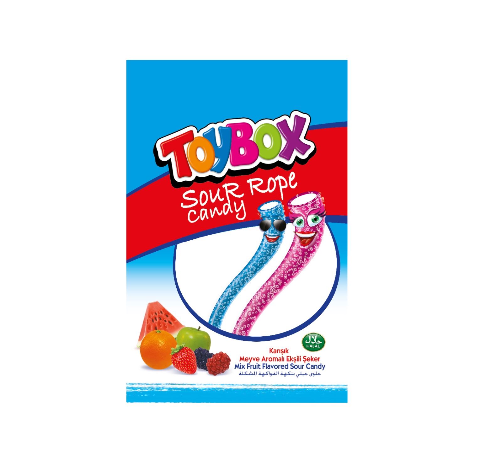 Toybox Sour Rope Karş.Meyve Arom.Ekşılı Şeker 70 G