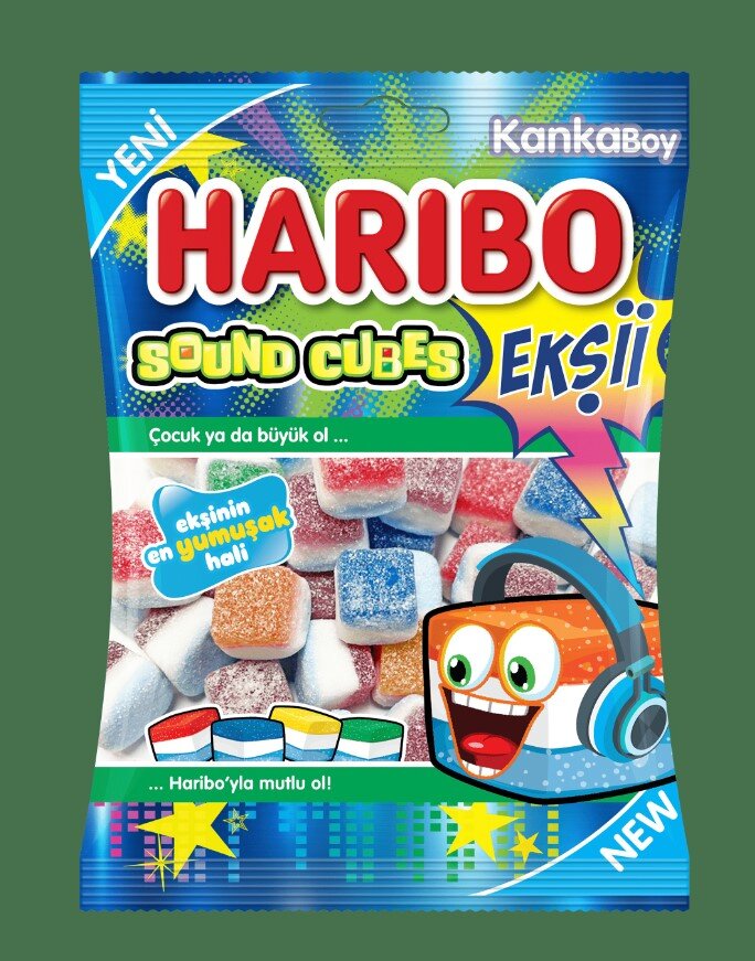 Haribo Ekşii Sound Cubes 70 G