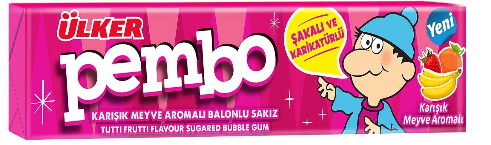 Ülker Pembo Krş.Meyve Aromalı Balonlu Sakız 22.5G