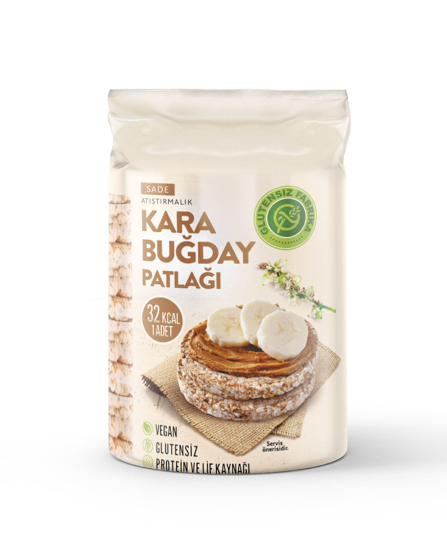 Glutensiz Fabrika Sade Karabuğday Patlağı 100G