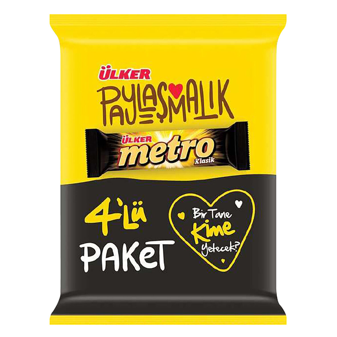Ülker Metro Kaplamalı Karamel Nugalı Bar 4X36g