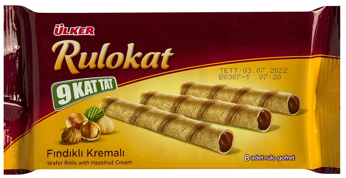 Ülker Rulokat 9 Kat Tat Fındıklı Rulo Gofret 42G