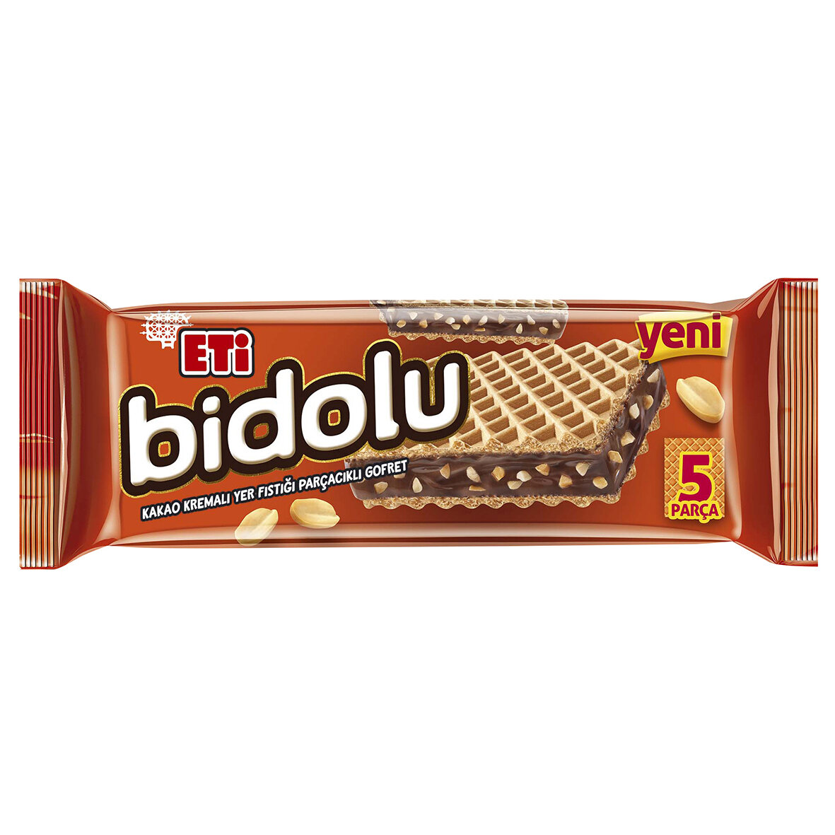 Eti Bidolu Kakao Kremalı Yer Fıstıklı Gofret 81 G