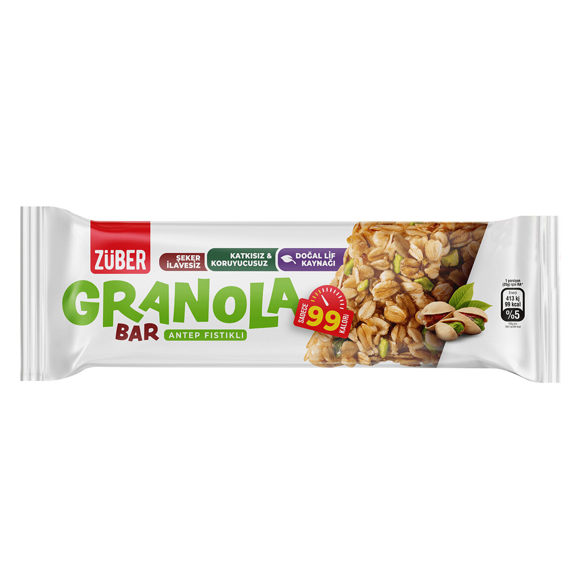 Züber Granola Bar Antep Fıstıklı 25 G