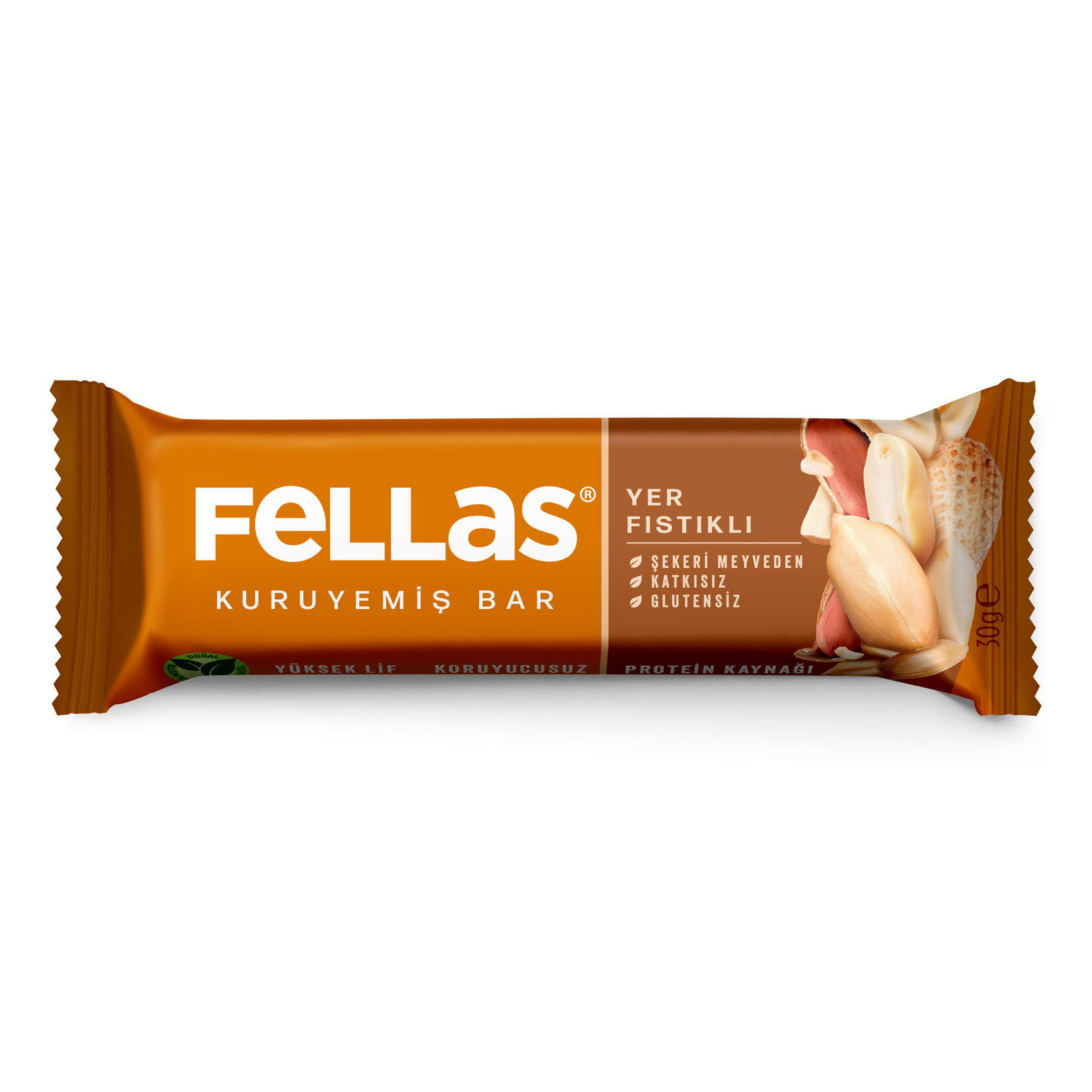 Fellas Yer Fıstıklı Kuruyemiş Bar 30 G