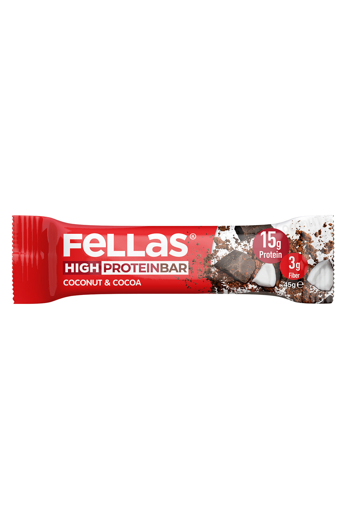 Fellas Kakao & Hnd.Cevizli Yüksek Protein Bar 45 G