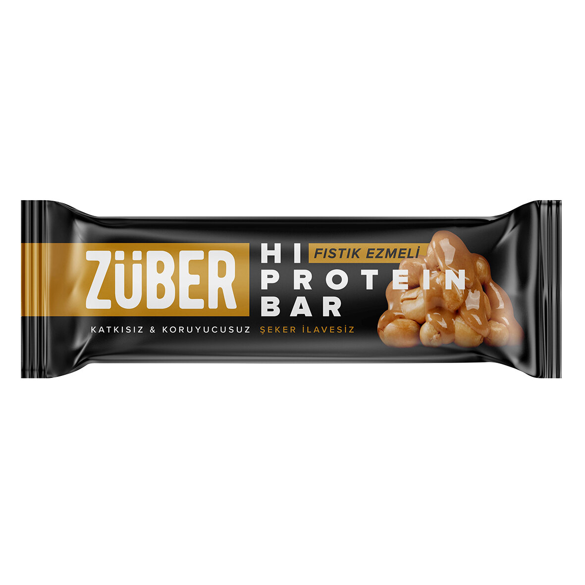 Züber Şkr.İlavesiz Fıst.Ezmeli Hi-Protein Bar 45 G