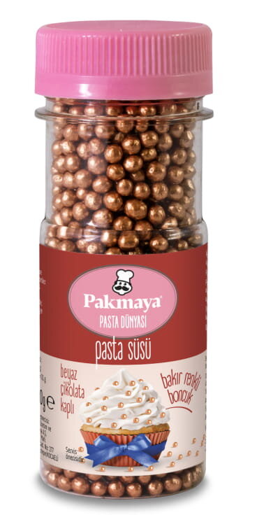Pakmaya Pasta Süsü Bakır Boncuk Pirinç Patlağ.50 G