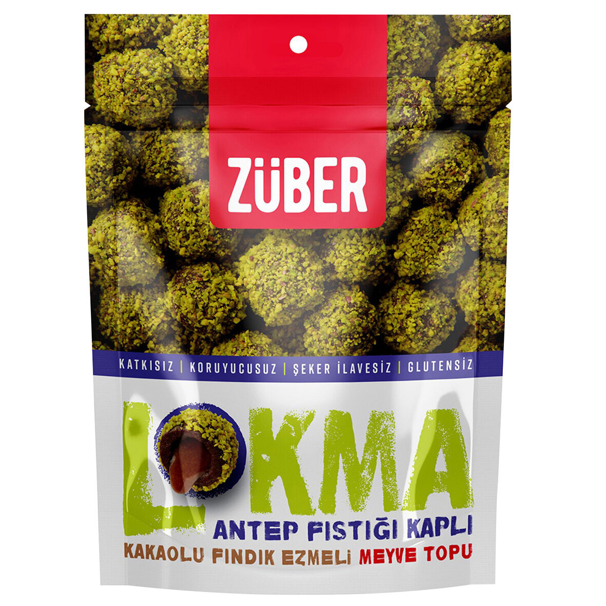 Züber Lokma Antep Fıstığı Kaplı Meyve Topu 96 G