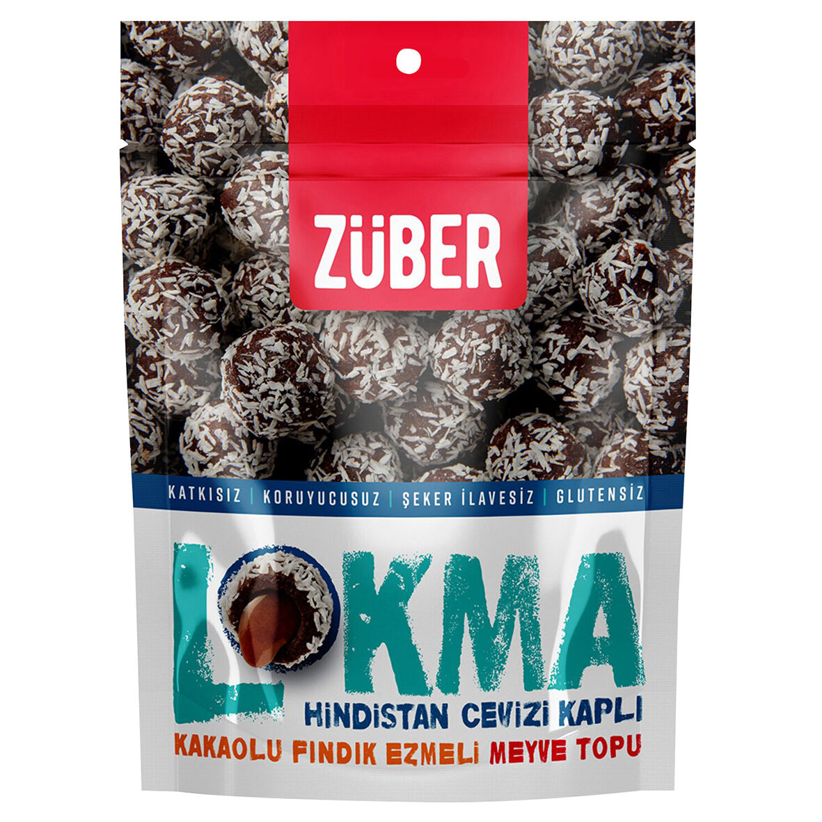 Züber Lokma Hindistan Cevizi Kaplı Meyve Topu 96 G