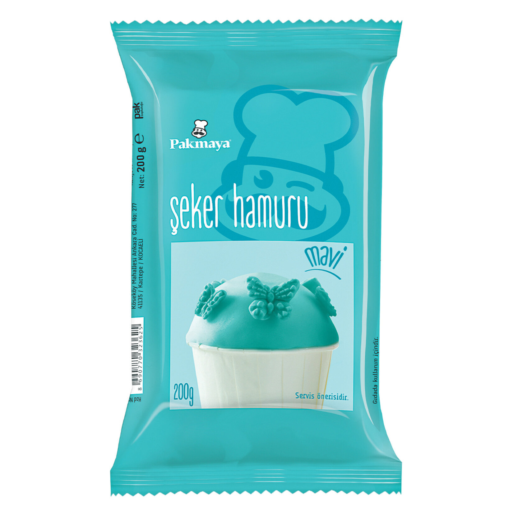 Pakmaya Şeker Hamuru Mavi 200 G