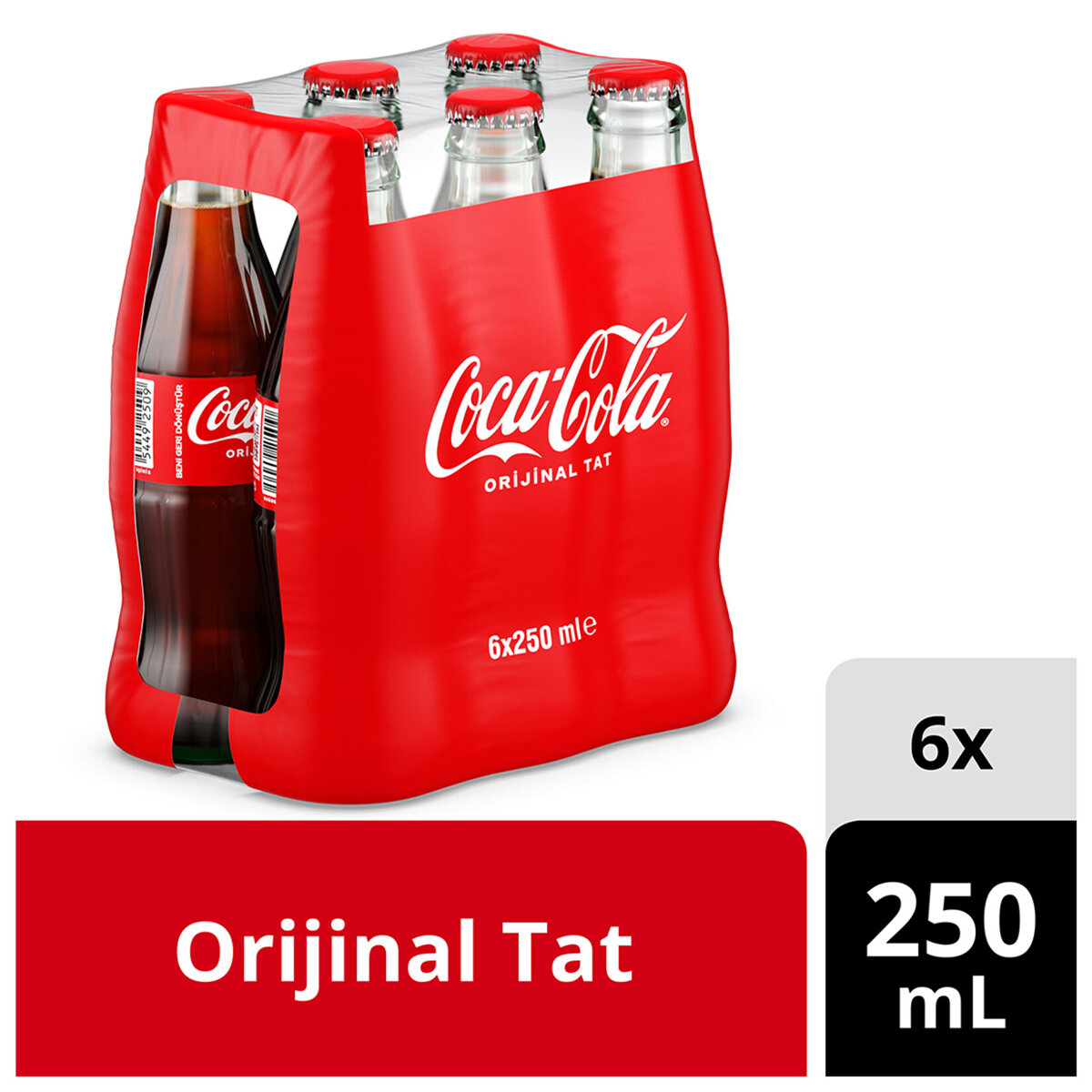 Coca-Cola Cam Şişe 6X250 Ml