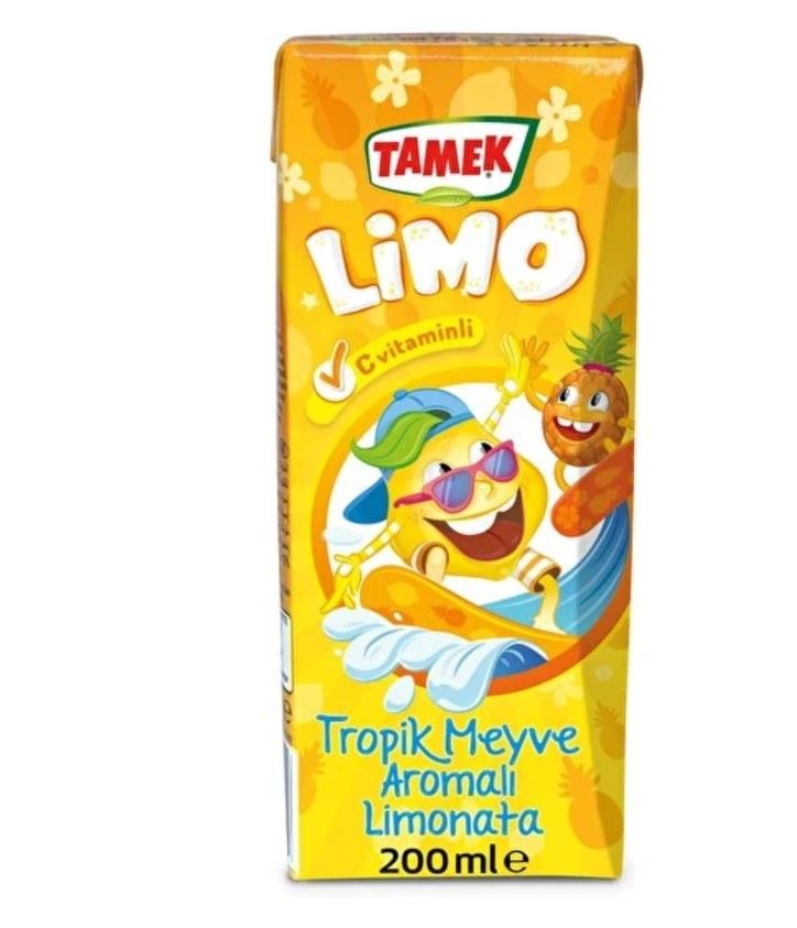 Tamek Limo Tropik Meyveli Limonata 200 Ml
