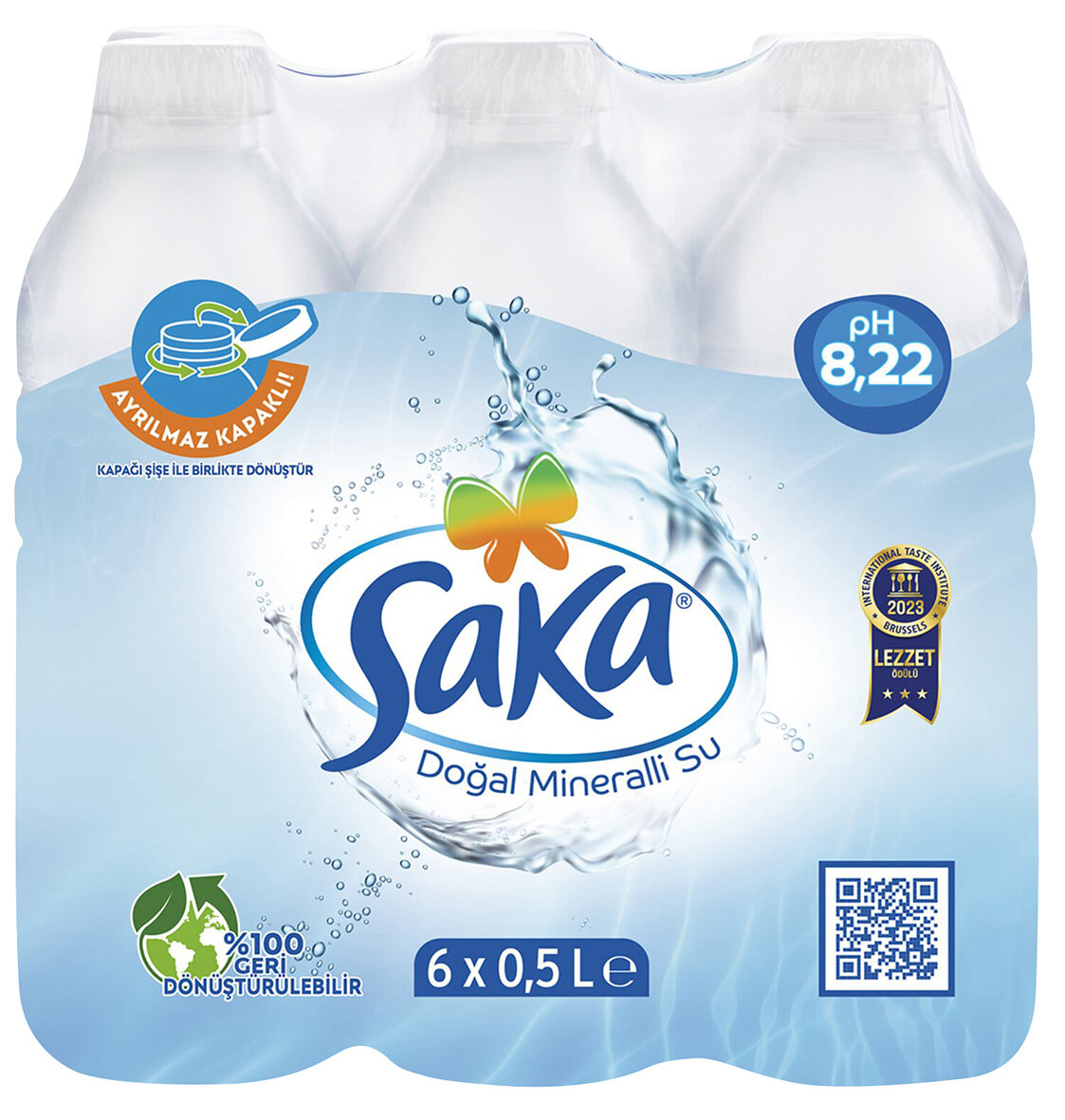 Saka Doğal Mineralli Su 6X500 Ml