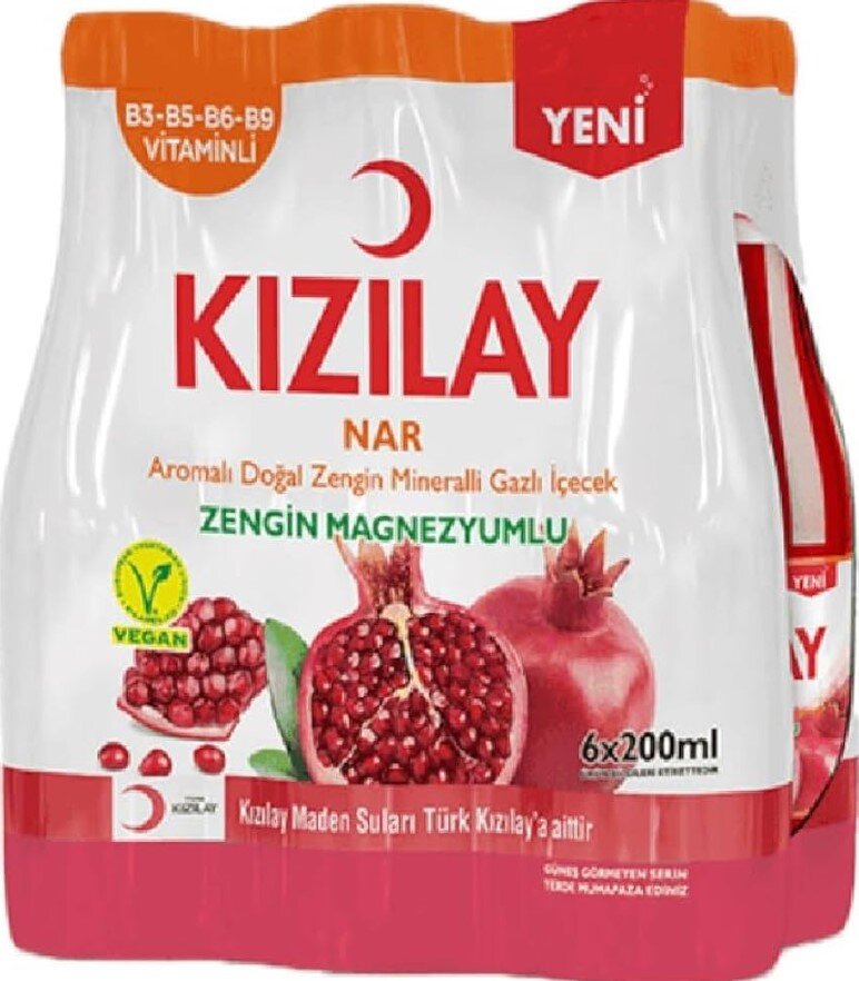 Kızılay Nar Aromalı Maden Suyu 6X200 Ml
