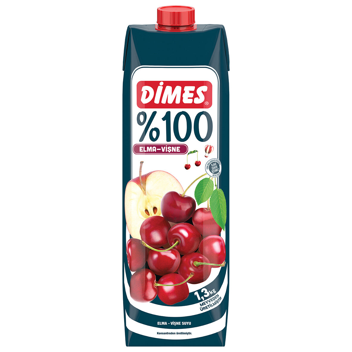 Dimes %100 Elma Vişne Suyu 1 L