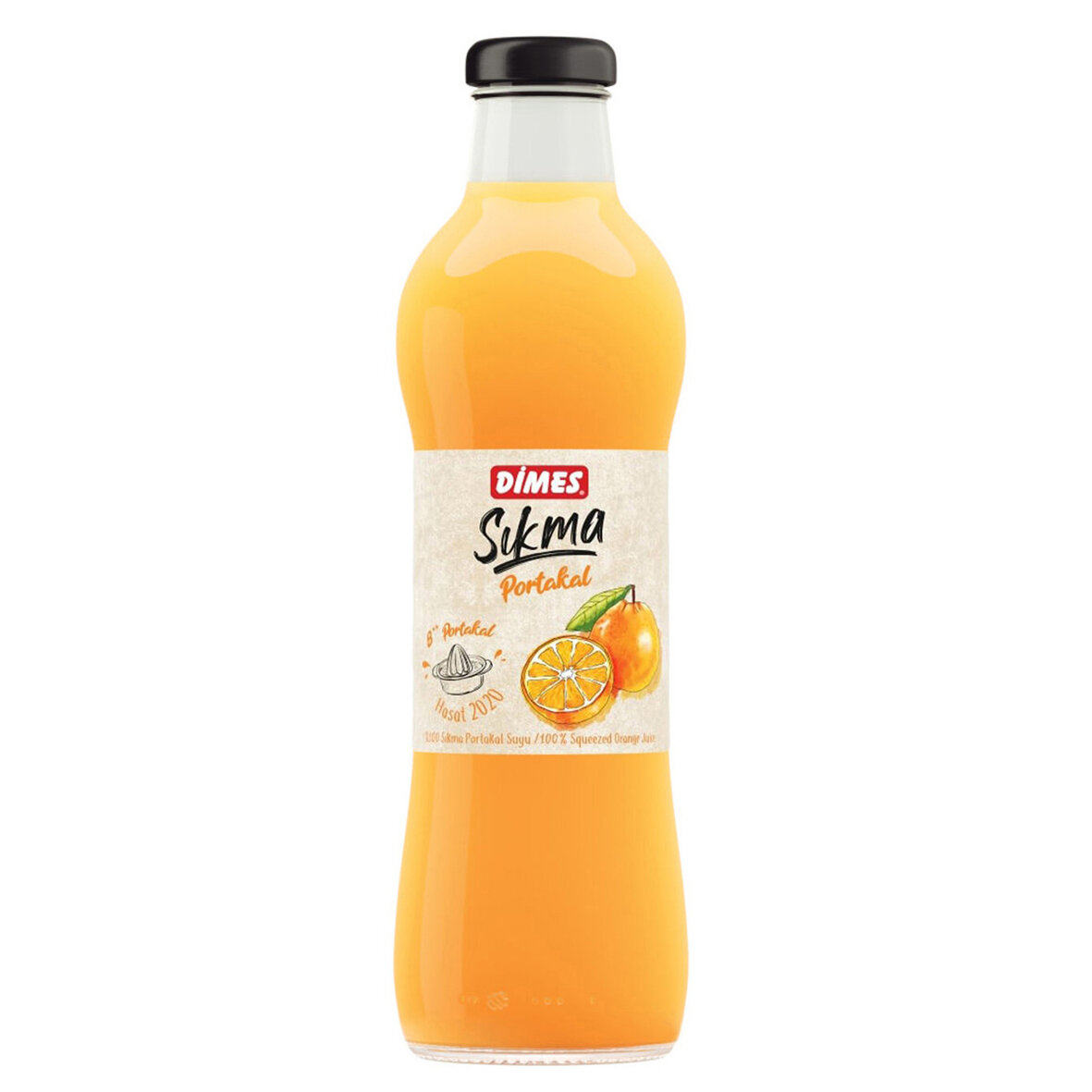Dimes Sıkma Portakal Suyu Cam 700 Ml