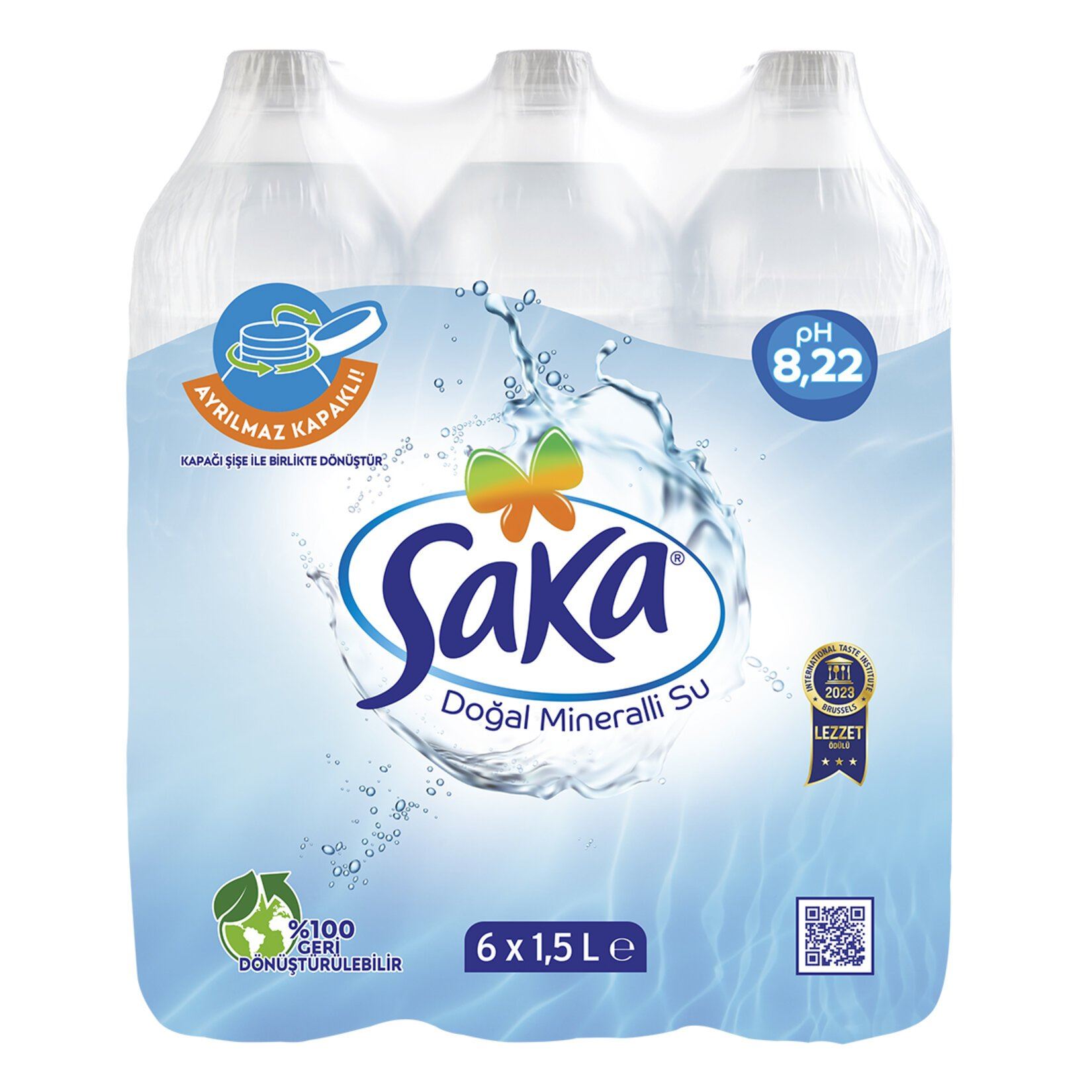 Saka Doğal Mineralli Su 6X1,5L