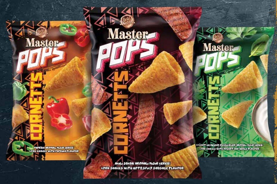Master Pops Cornetts Paprika Aro.Mısır Cipsi 110 G