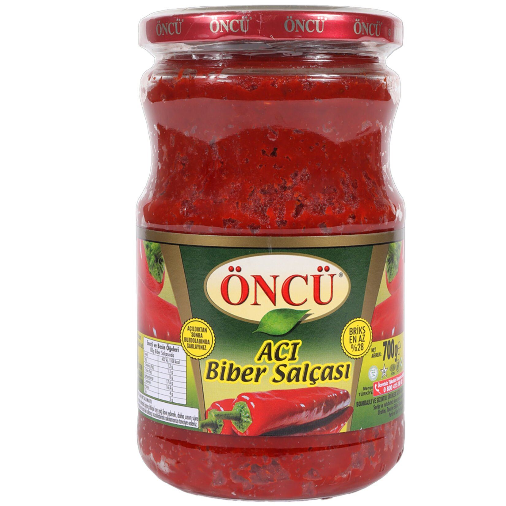 Öncü Biber Salçası Acı Cam 700 G