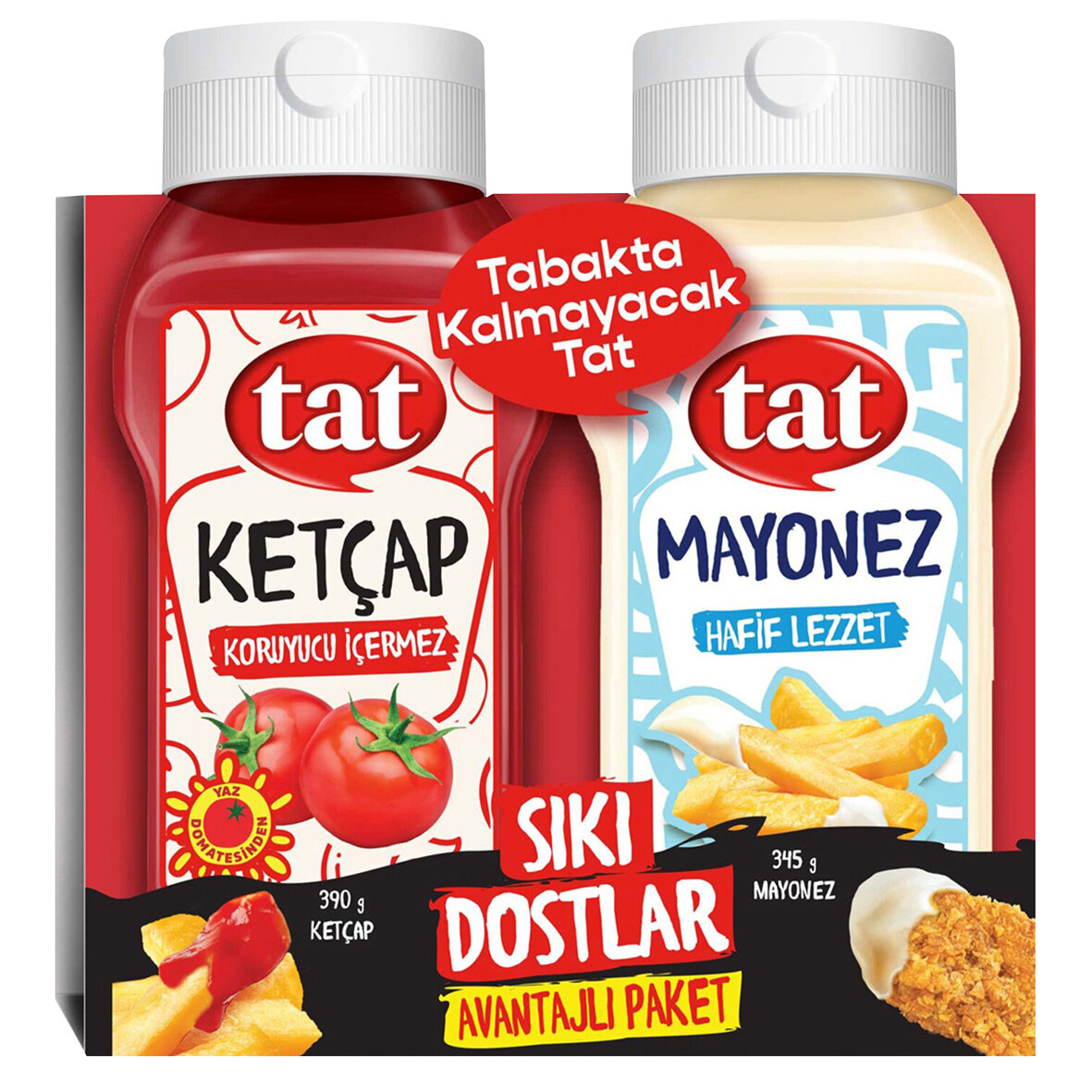 Tat Sıkı Dostlar Ketçap 390G+Mayonez 345G 2Li Pk