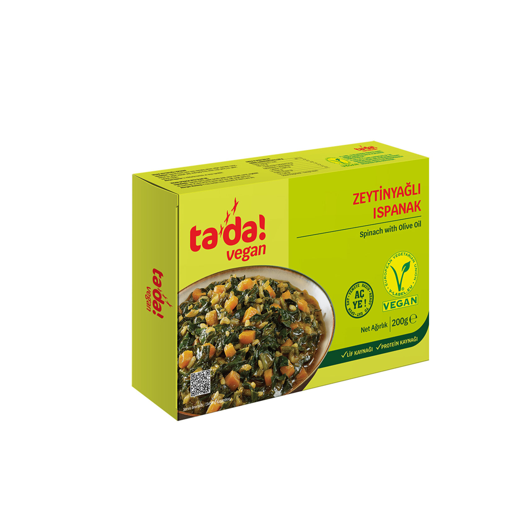 Tada Vegan Zeytinyağlı Ispanak 200 G