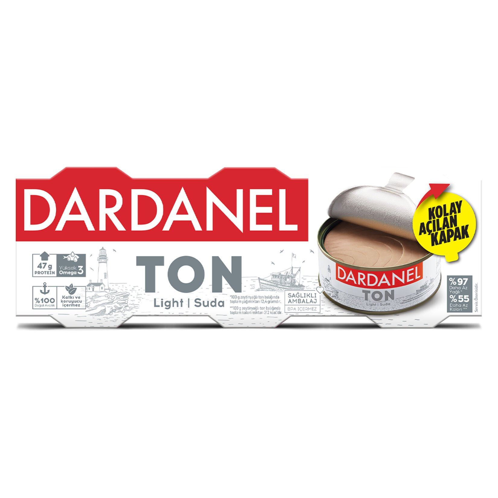 Dardanel Lıght Ton Balığı 3X75 G
