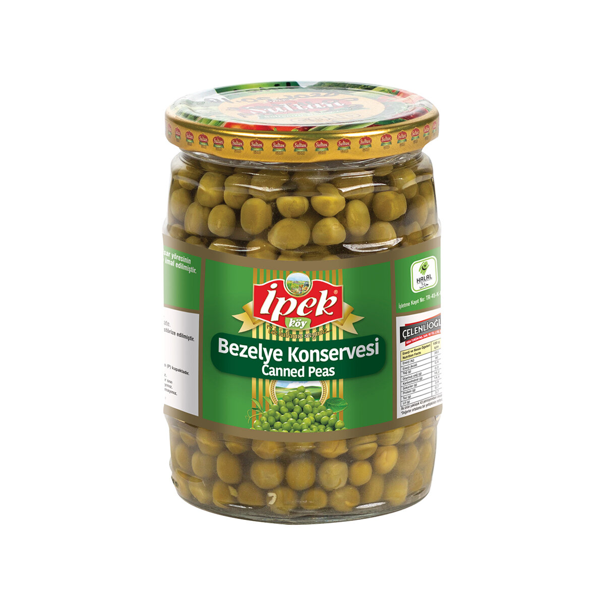 İpek Bezelye Konservesi Cam 560G