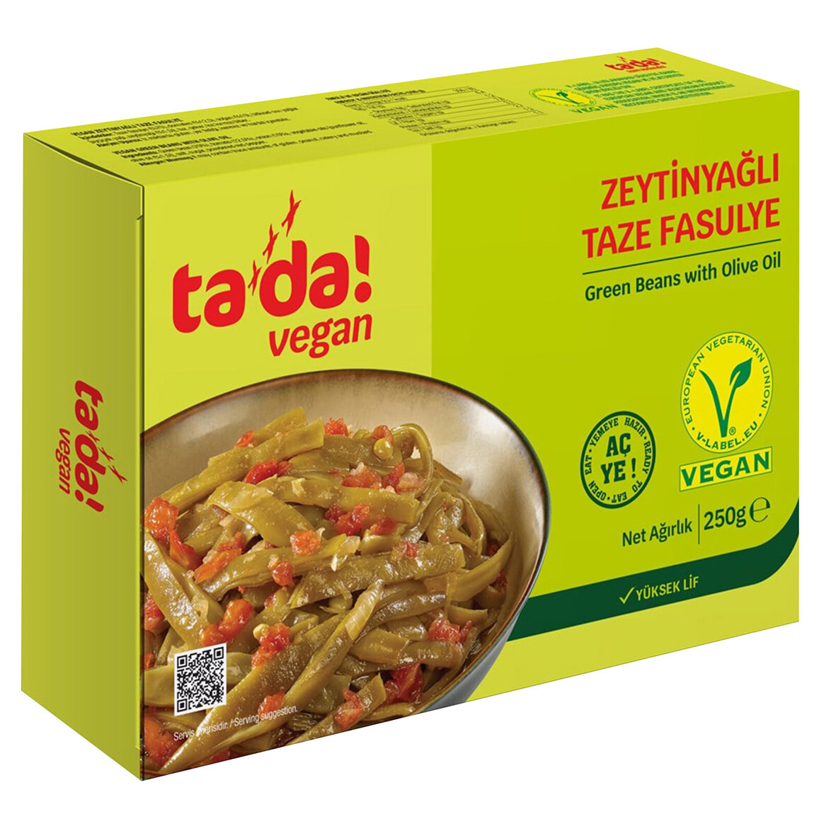 Tada Vegan Zeytinyağlı Taze Fasulye 250 G