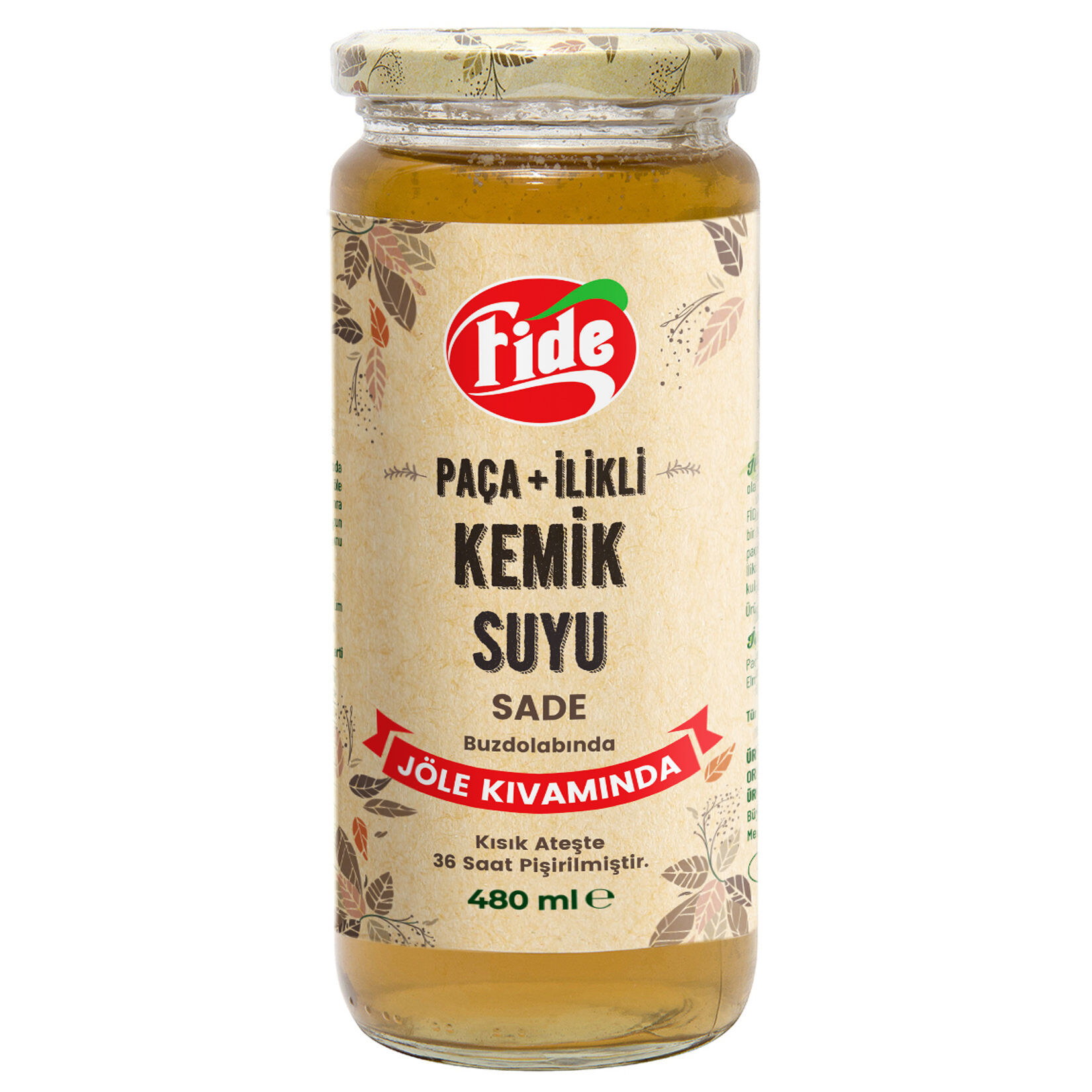 Fide Paça+İlikli Kemik Suyu Jöle Kıvamı.Sade 480Ml