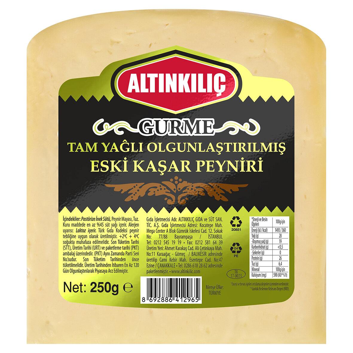 Altınkılıç Gurme Eski Kaşar 250 G