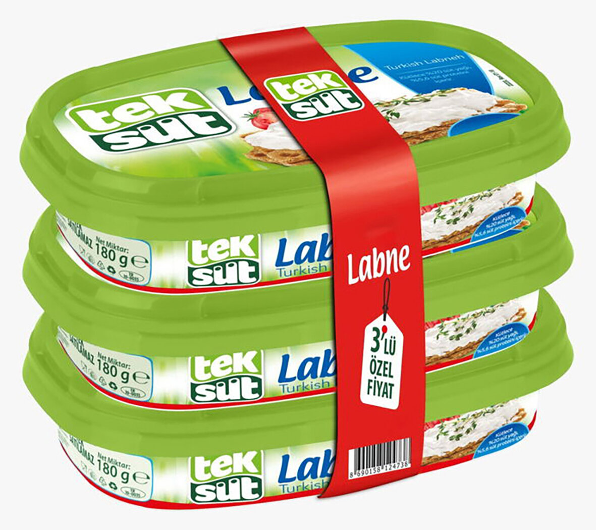 Teksüt Labne Peyniri 3*180 Gr