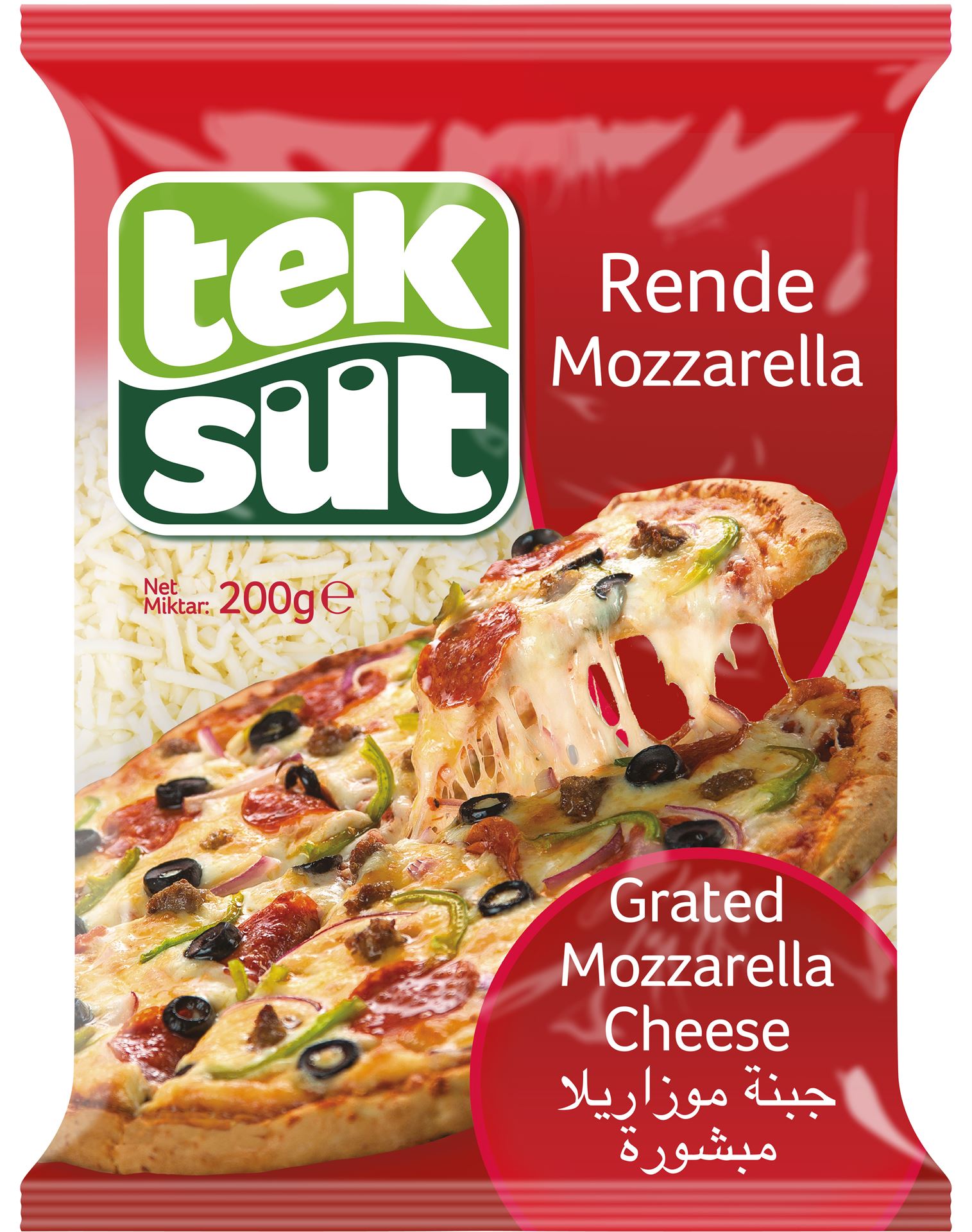 Teksüt Rende Mozzarella Peynir 200 Gr