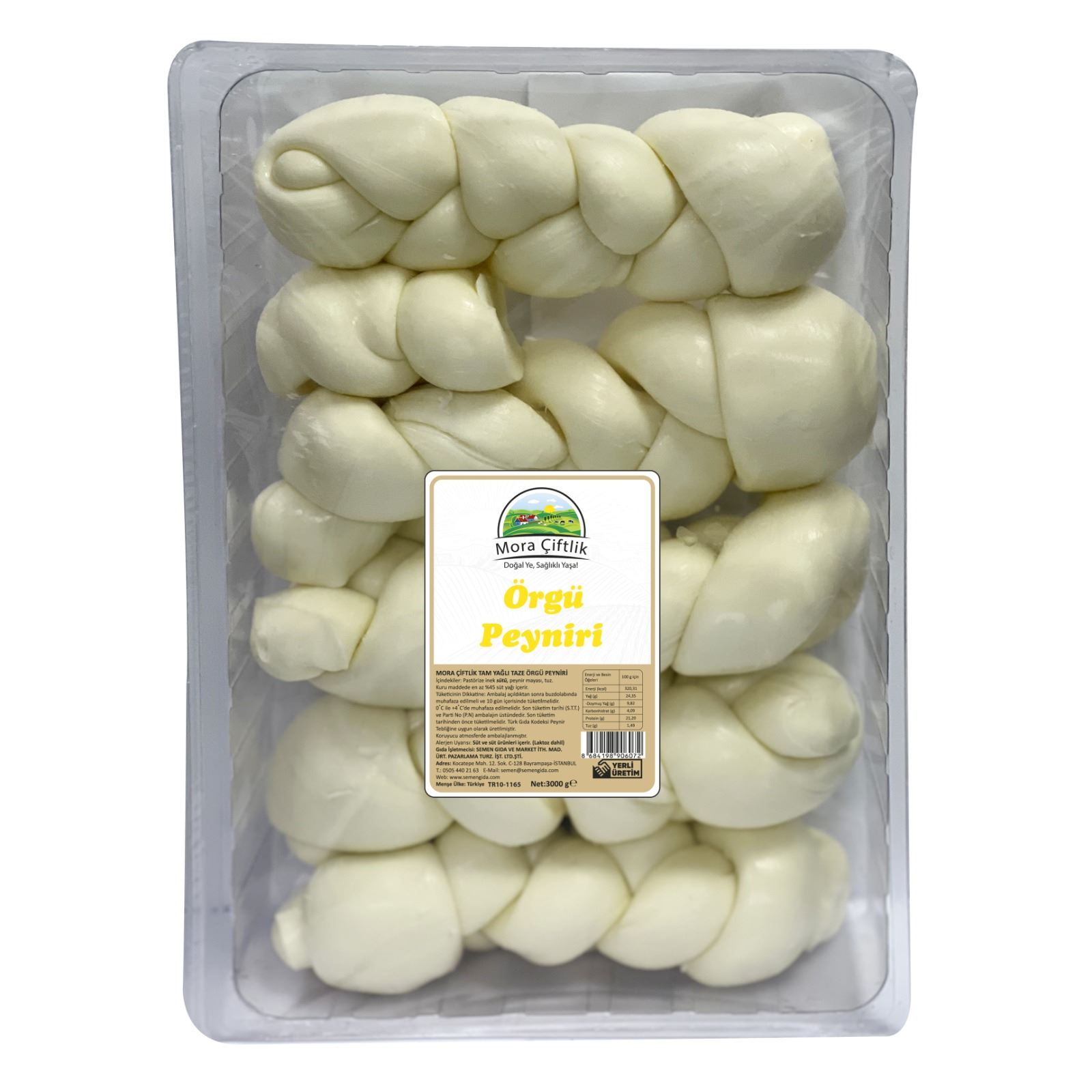 Mora Çiftlik Tam Yağlı Taze Örgü Peyniri Kg.