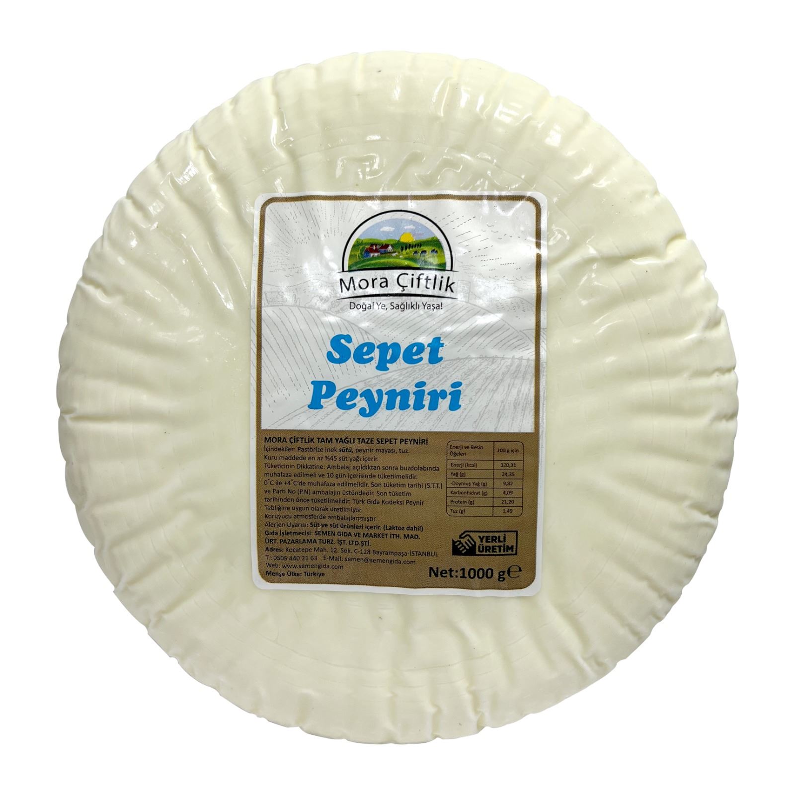 Mora Çiftlik Tam Yağlı Taze Sepet Peyniri  Kg.