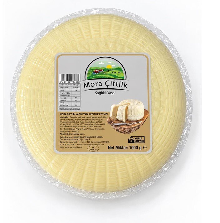 Mora Çiftlik Yarım Yağlı Eritme Peyniri Sele Kg