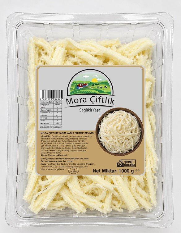 Mora Çiftlik Yarım Yağlı Eritme Peyniri Tellim Kg