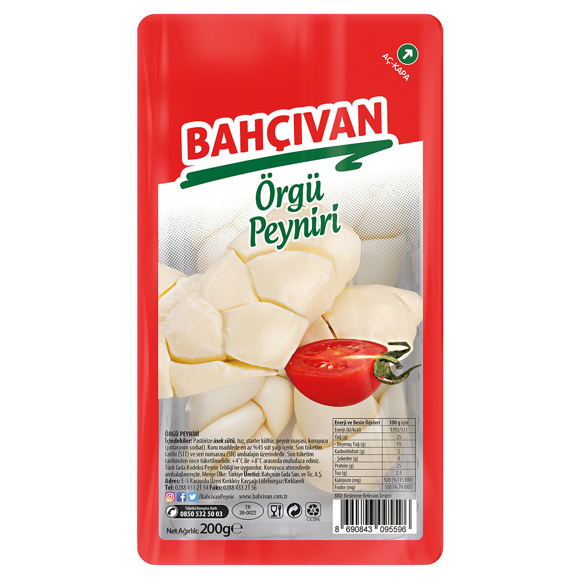 Bahçıvan Örgü Peyniri 200G