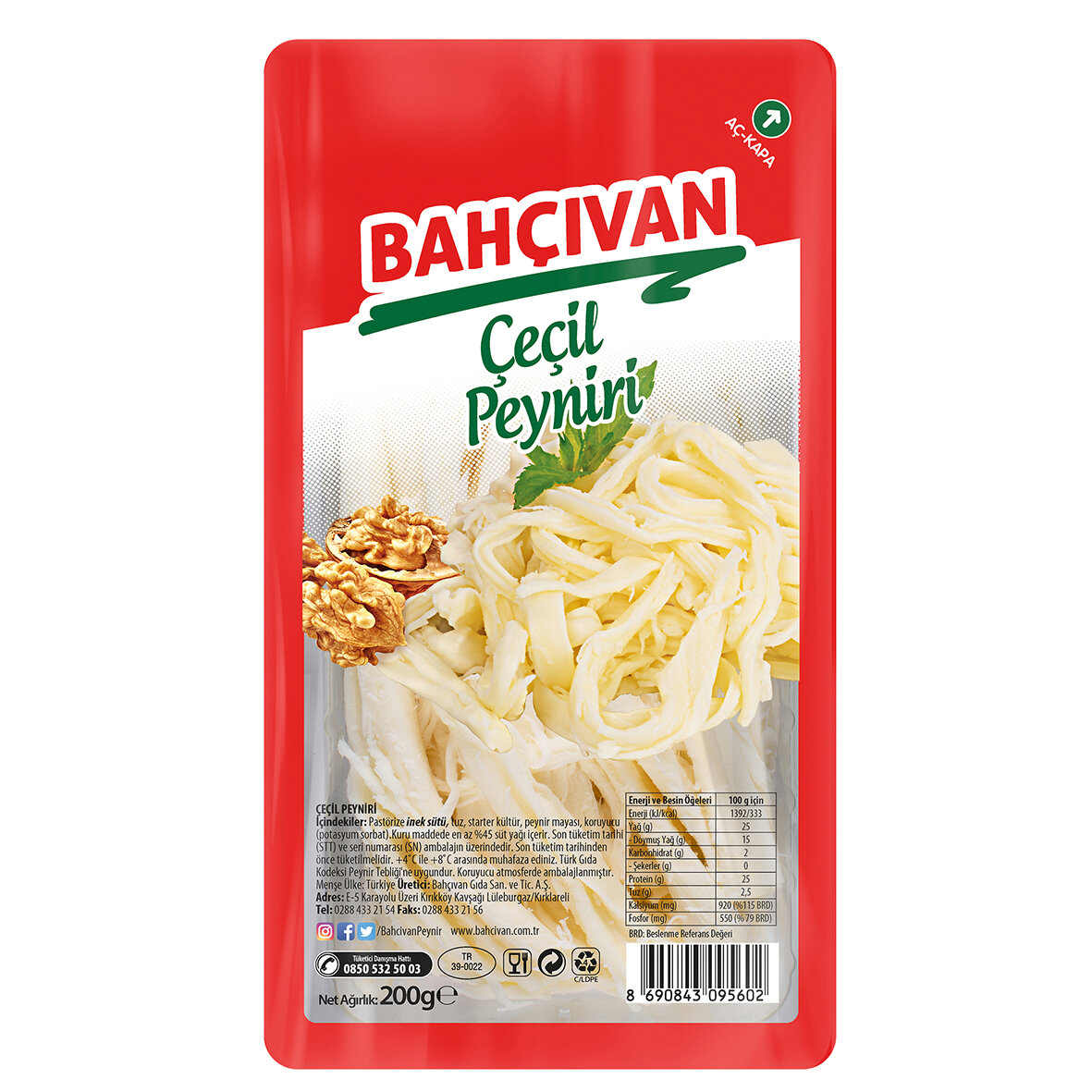 Bahçıvan Çeçil Peyniri 200G