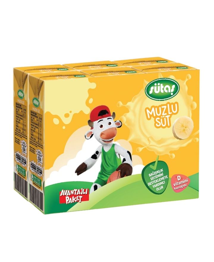 Sütaş Muzlu Süt 6X180 Ml