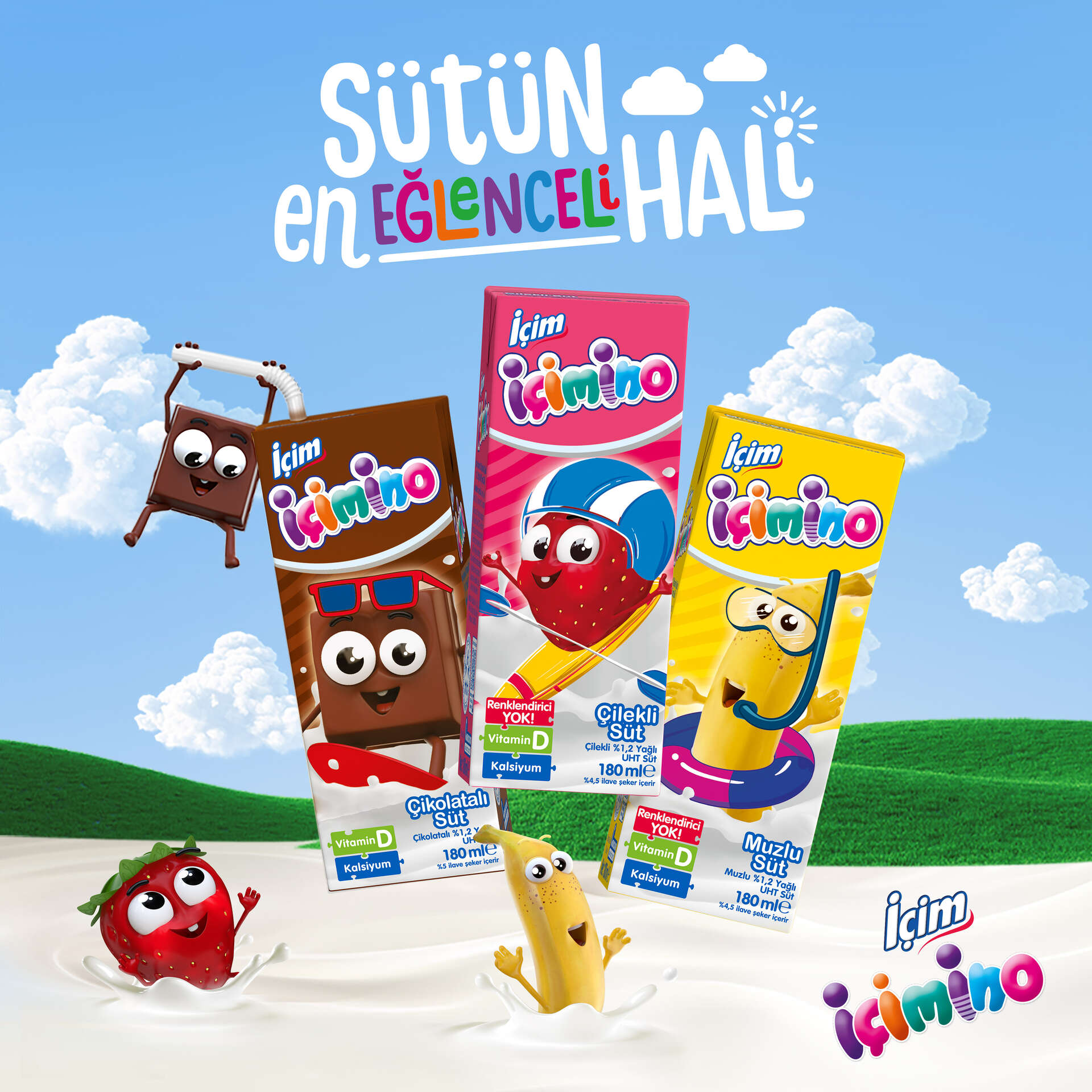 İçim İçimino Muzlu Süt 180 Ml