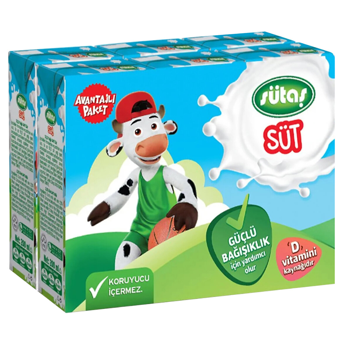 Sütaş Süt 6*180 Ml
