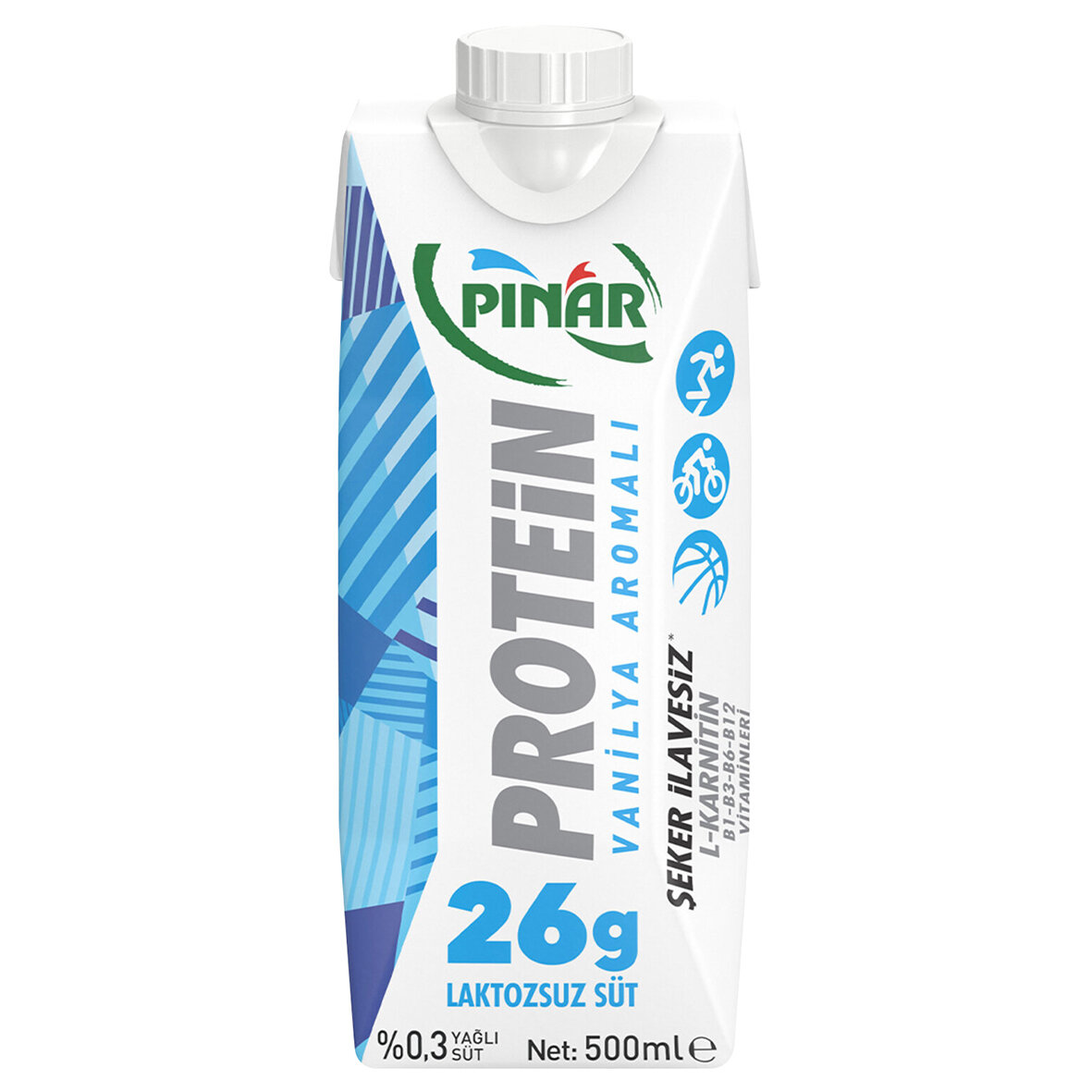 Pınar Laktozsuz Proteinli Vanilyalı Süt 500 Ml
