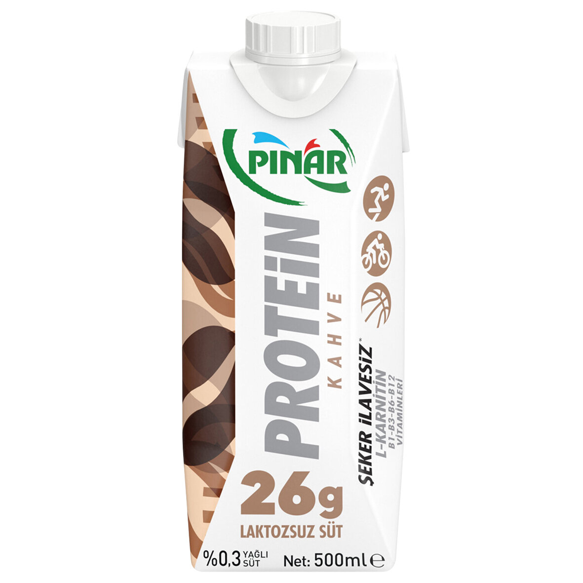 Pınar Laktozsuz Proteinli Kahveli Süt 500 Ml