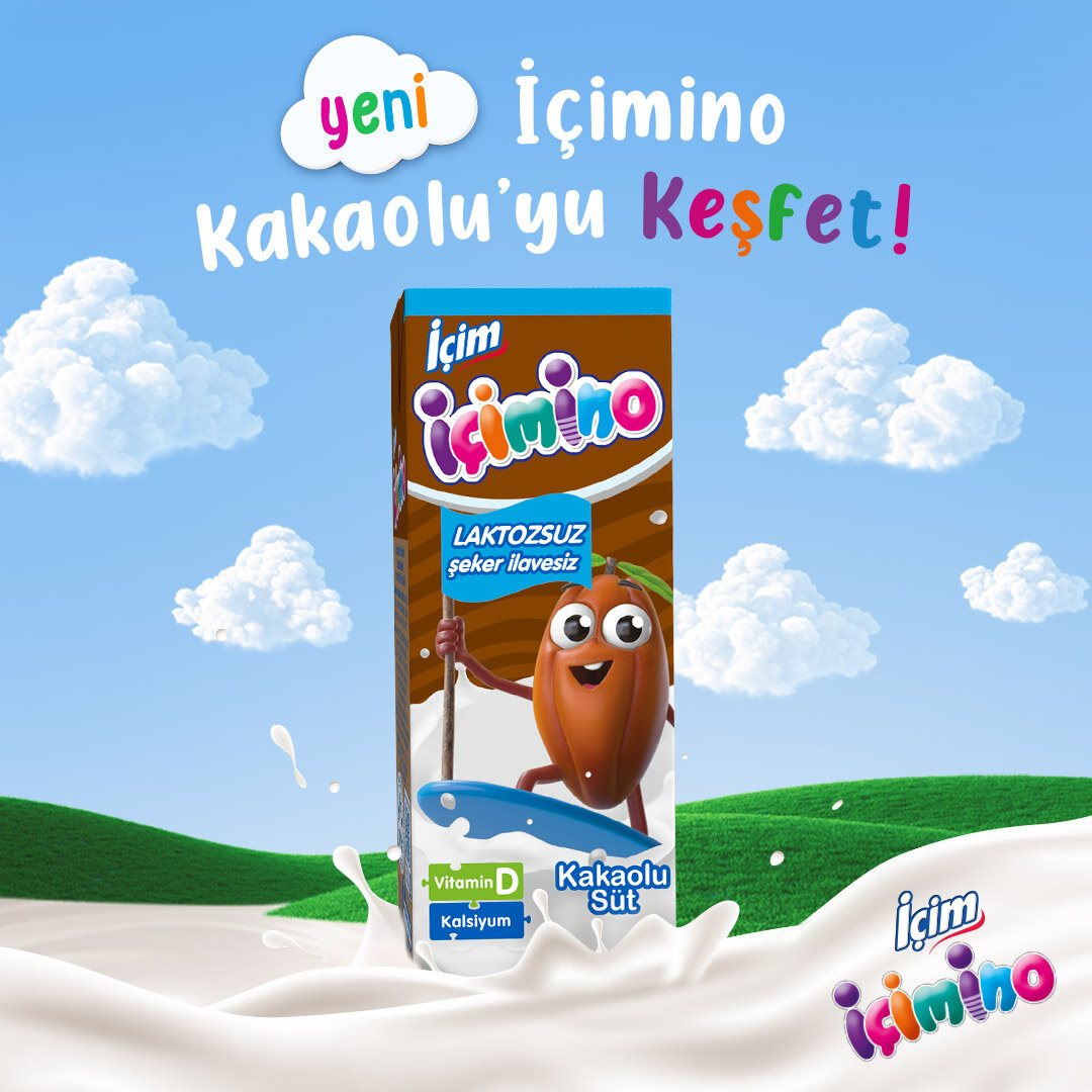 İçim İçimino Laktozsuz Kakaolu Süt 180 Ml