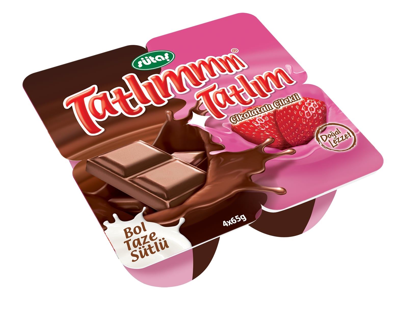 Sütaş Tatlımmm Çikolatalı Çilekli 4X65 G